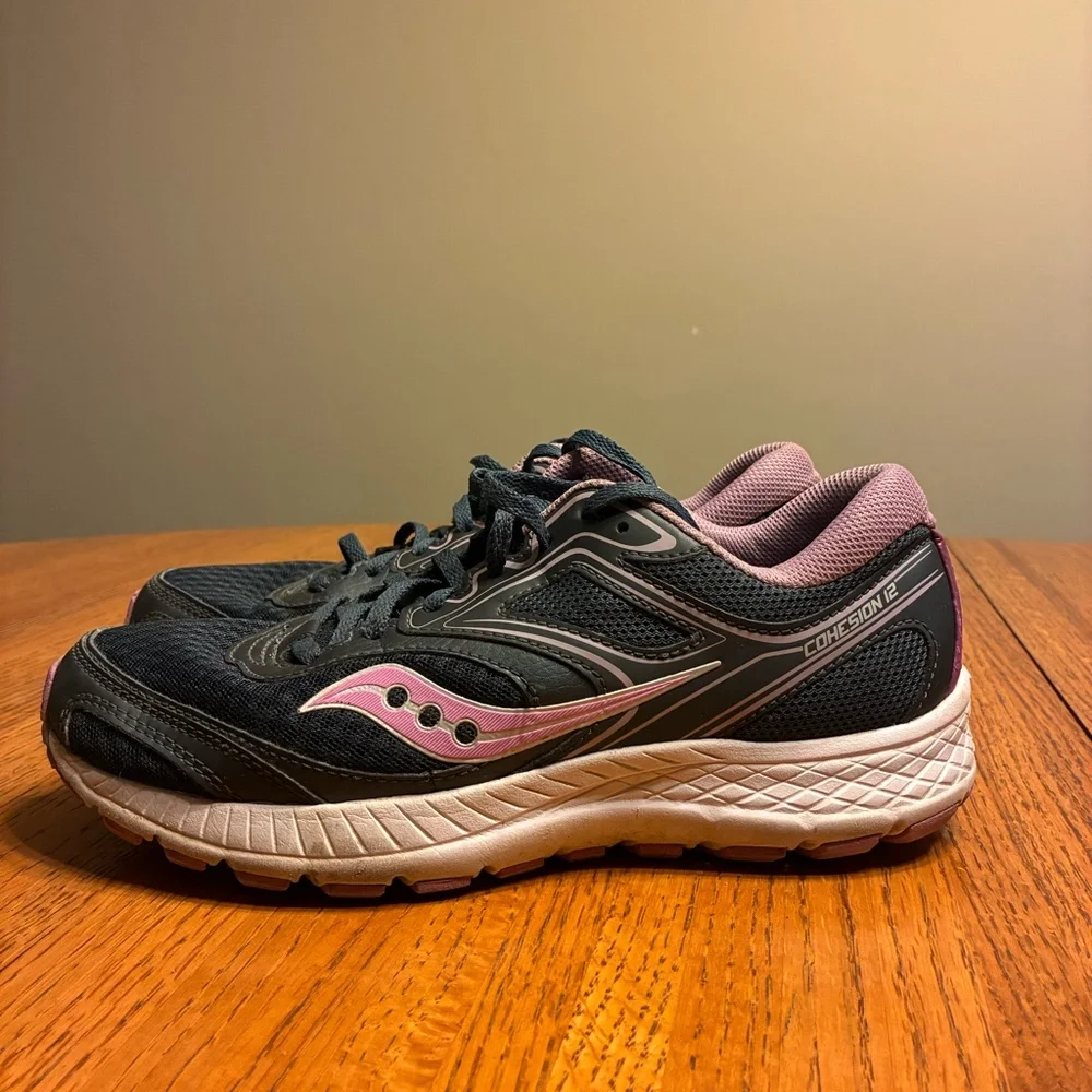 Saucony Cohesion 12 Women's Running Shoes Slate/Pink‎ S10471-2 Size 7.5